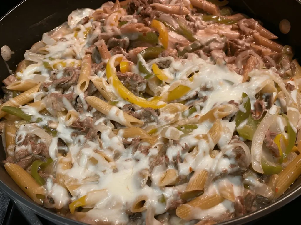 Philly Cheesesteak Pasta Recipe