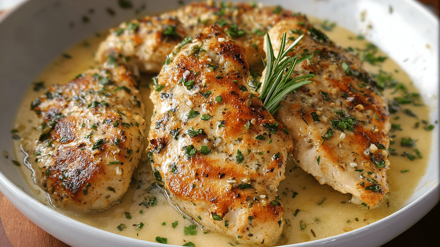 Interesting & Proven: Garlic Herb Chicken in White Wine Pan Sauce