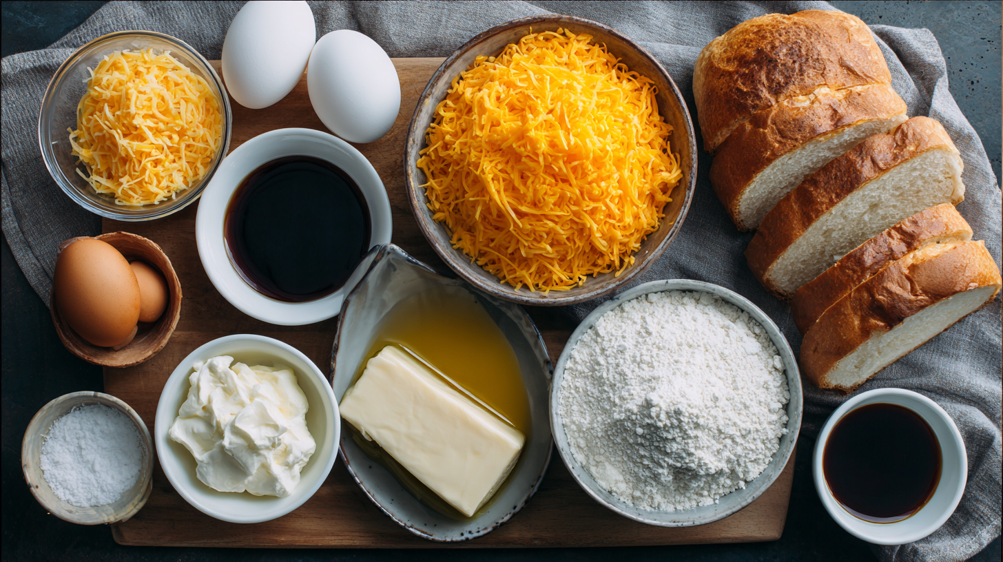Ingredients for Cheese Dreams recipe