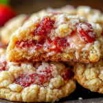 Irresistible Strawberry Crunch Cookies with Fresh Crumble and Juicy Fruit – Proven Sweet Treat