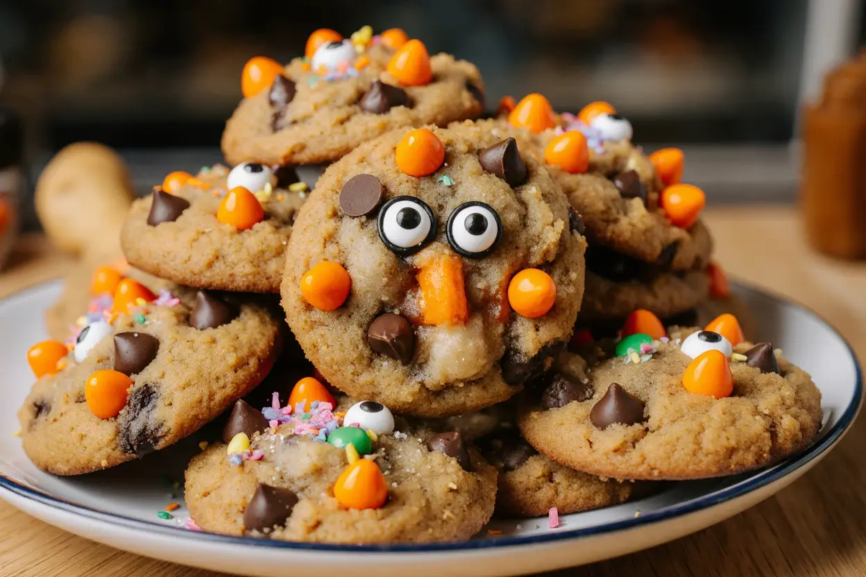 Halloween Chocolate Chip Cookies spooky tray