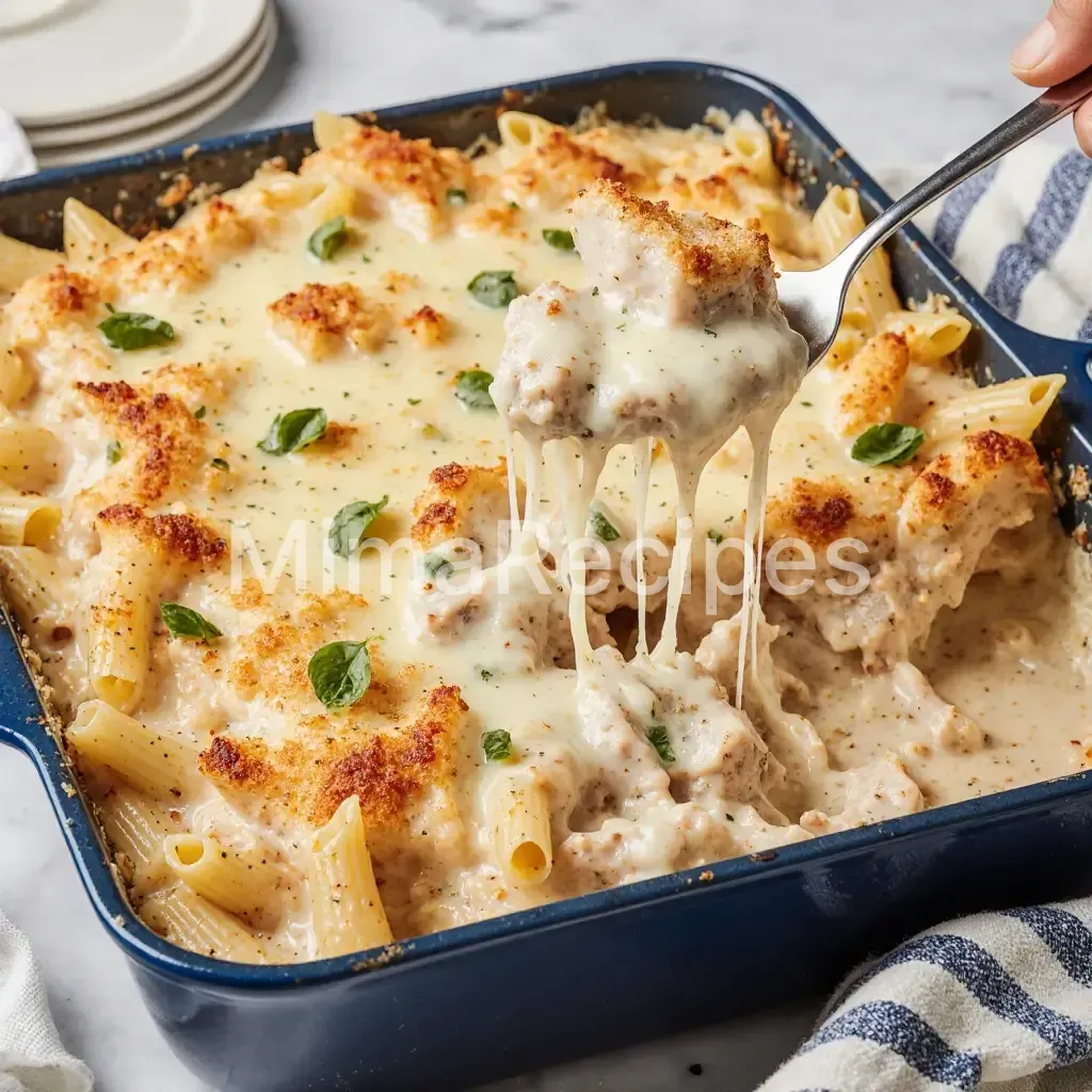Chicken Alfredo Bake