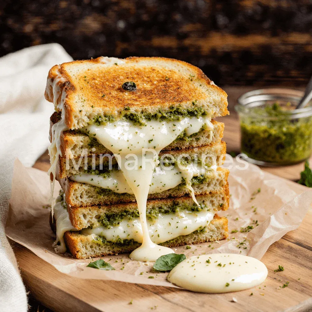 pesto grilled cheese
