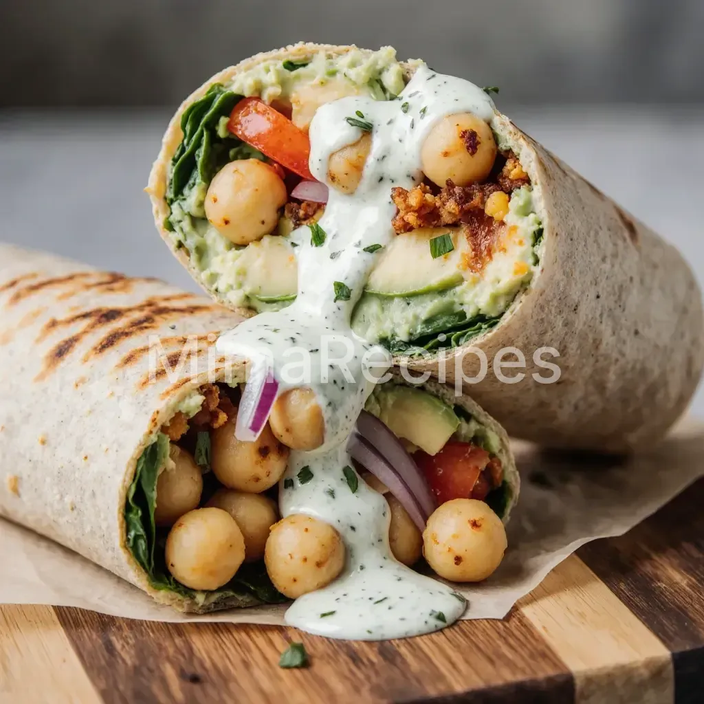 Spicy Chickpea and Avocado Wrap
