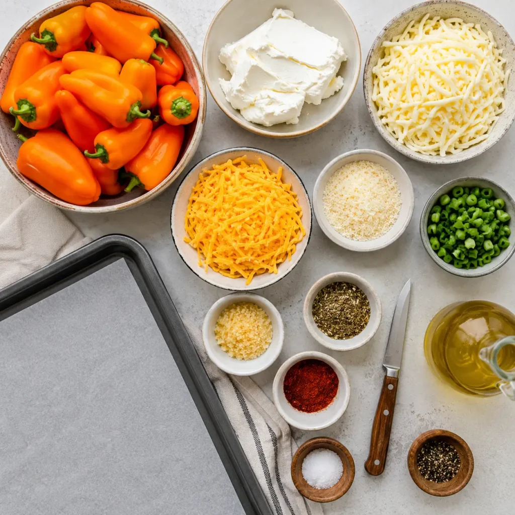 Jack-o’-Lantern Stuffed Mini Peppers  