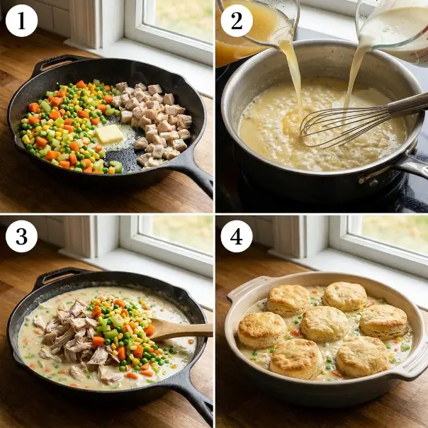 How to Make Chicken Pot Pie Casserole